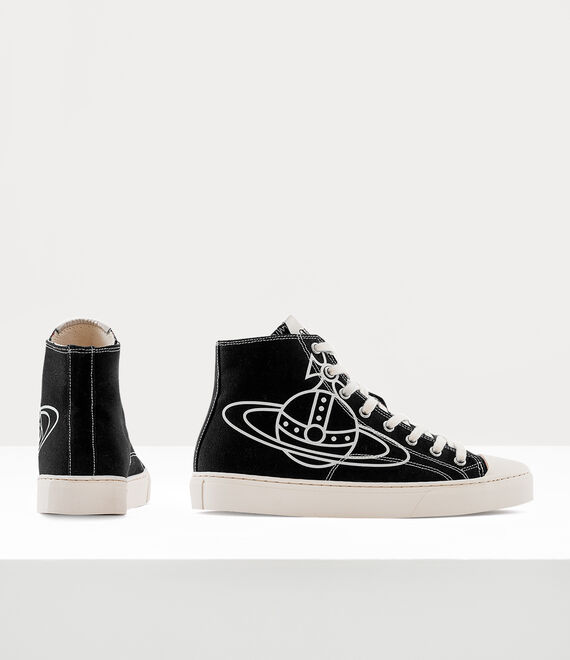 Vivienne Westwood plimsoll high top canvas black